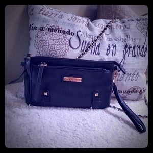 Sag Harbor black & gold convertible crossbody